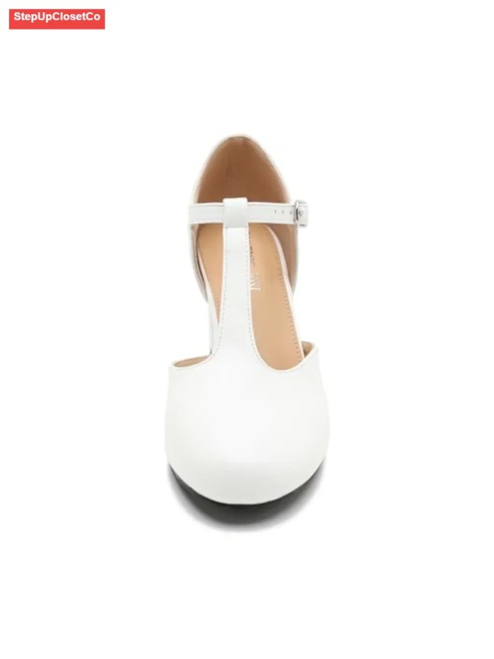 T-Strap Mary Jane Pumps Block Heel Round Toe
